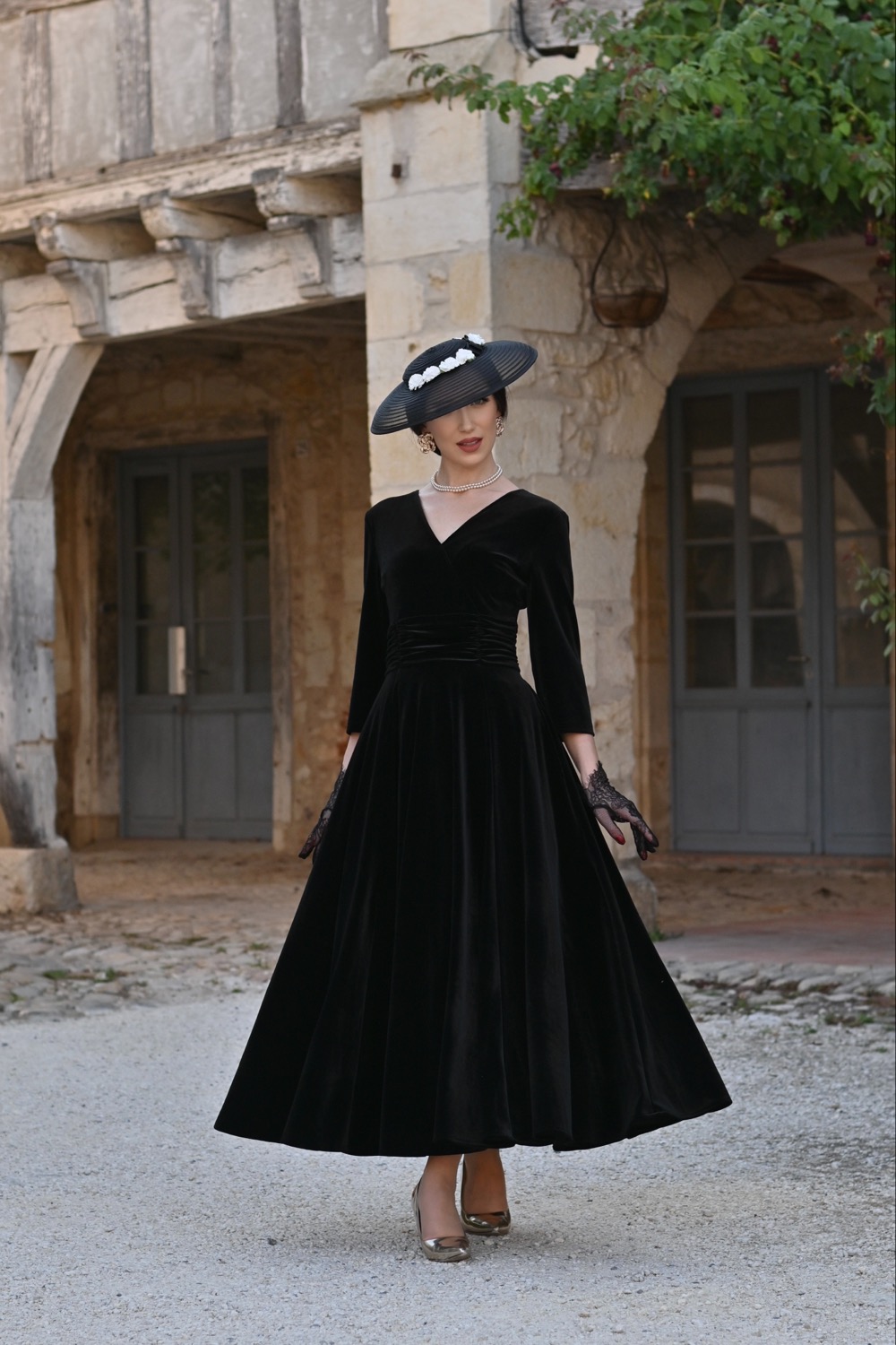 Vale Velvet Swing Dress in Extended Sizing